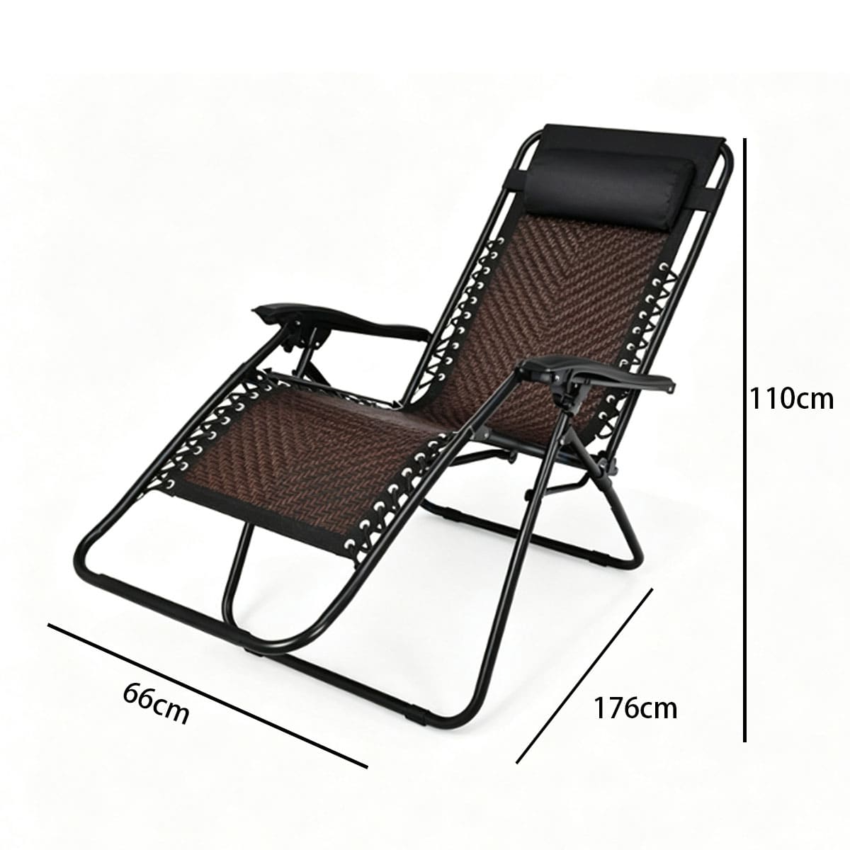 Rattan zero gravity chair recliner