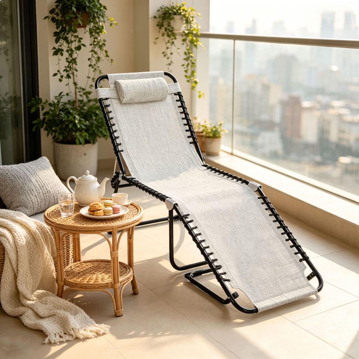 Adjustable Backrest Reclining Chaise Chair