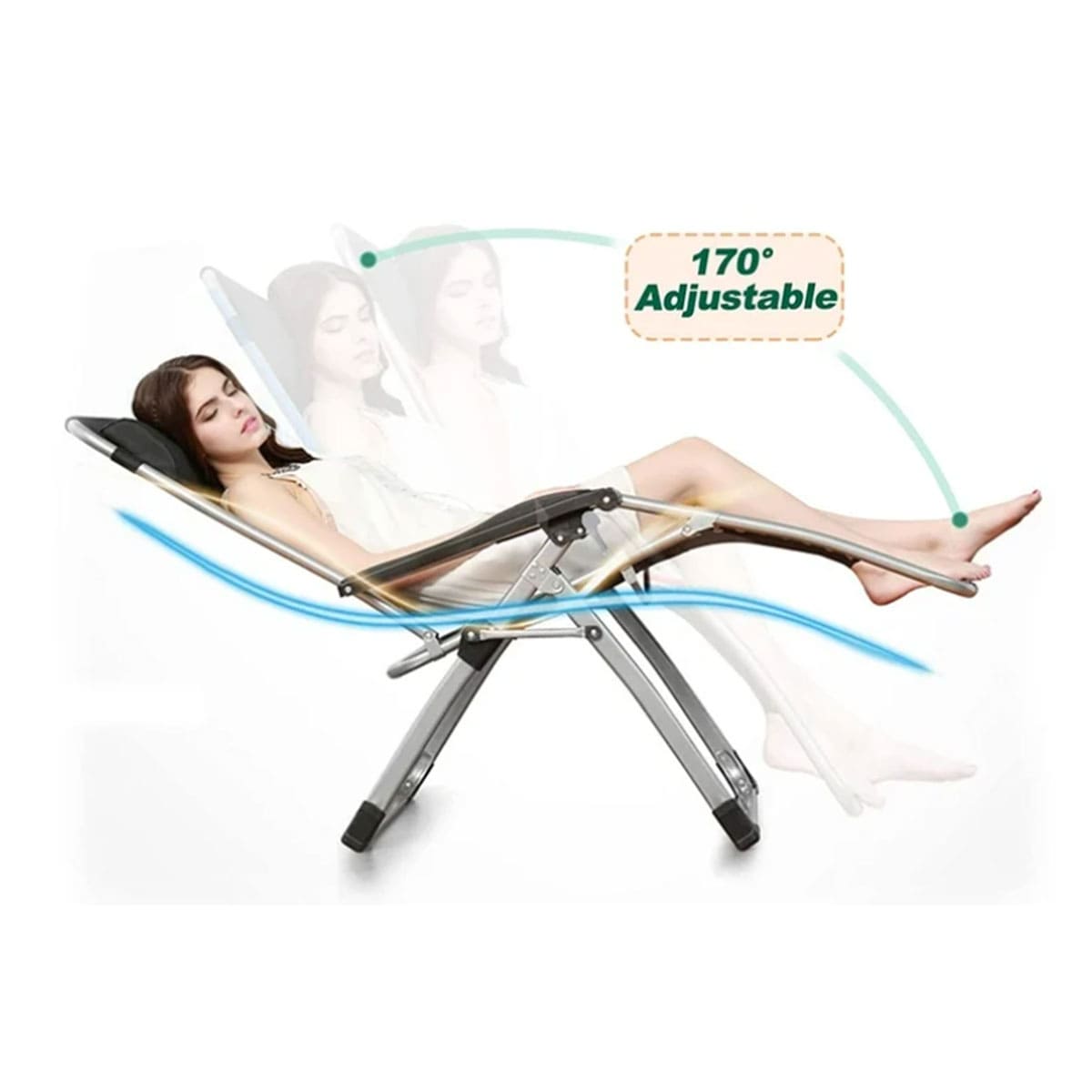 Portable Folding Lawn Recliner Chair