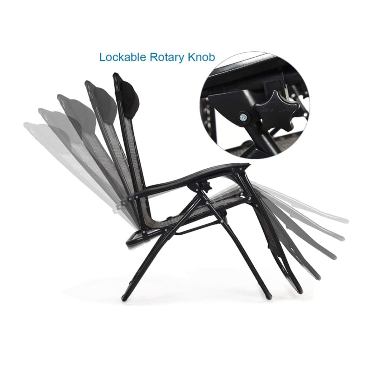 Rattan zero gravity chair recliner