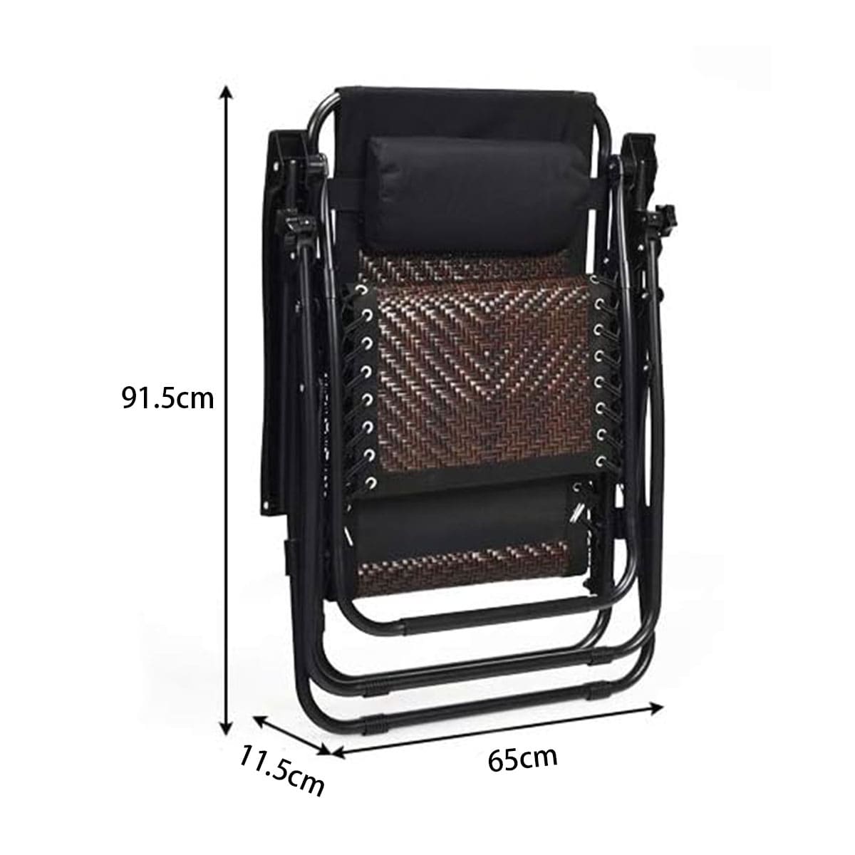 Rattan zero gravity chair recliner