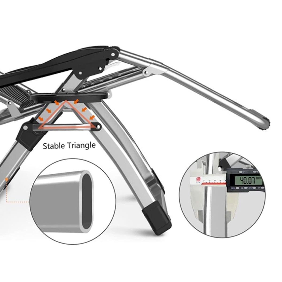 Portable Folding Lawn Recliner Chair