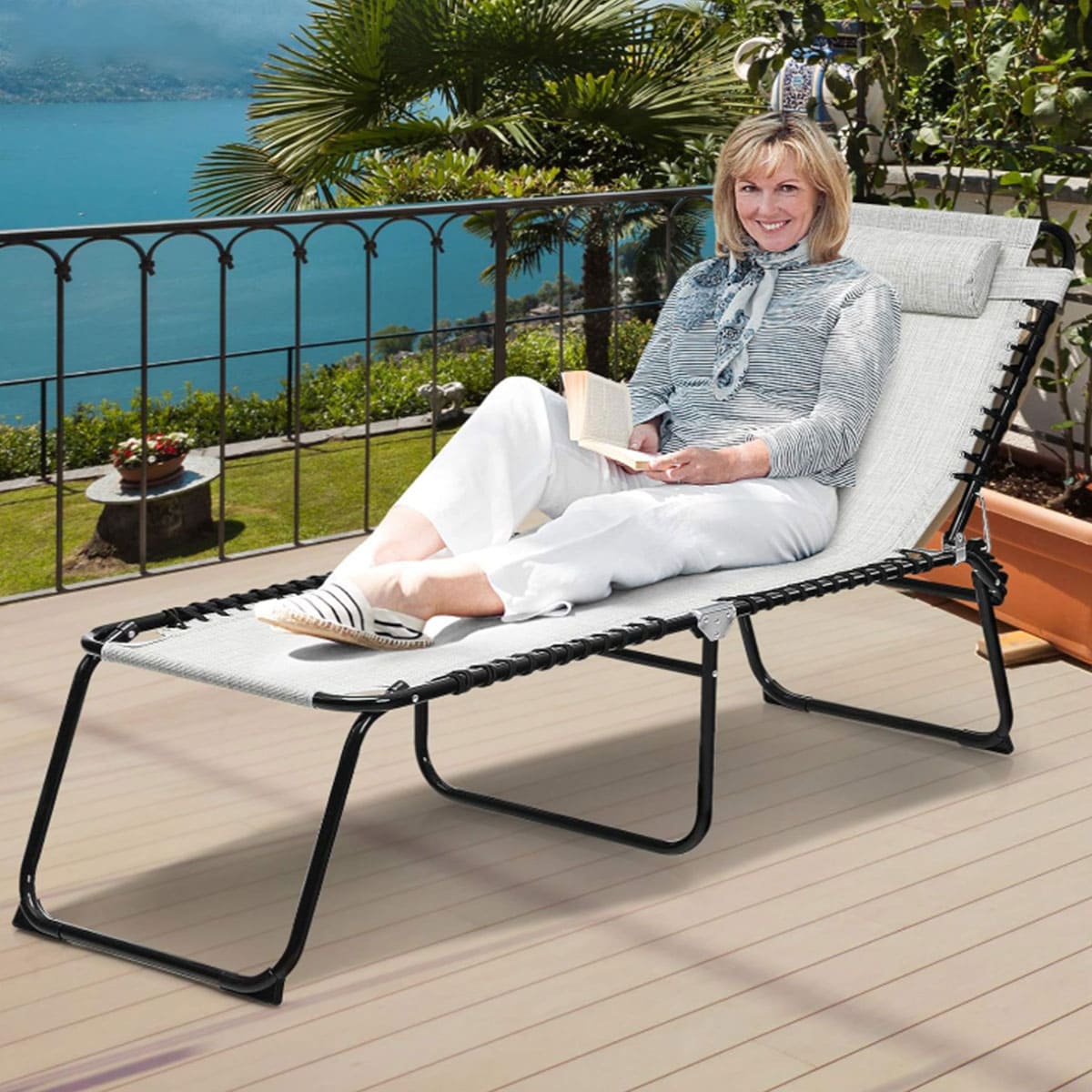 Adjustable Backrest Reclining Chaise Chair
