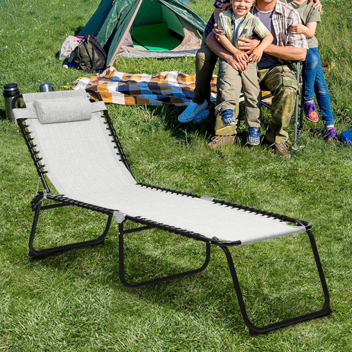 Adjustable Backrest Reclining Chaise Chair