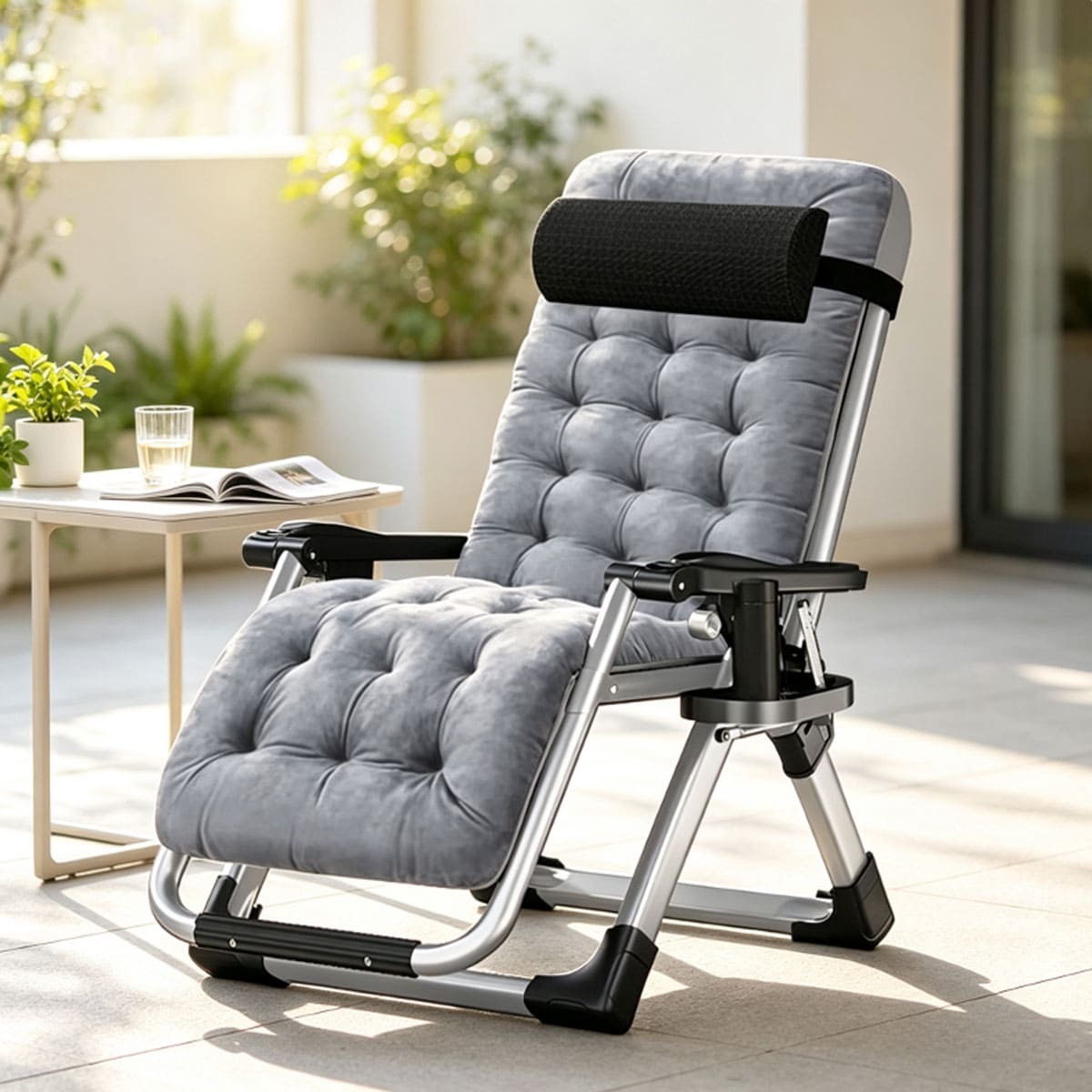Portable Folding Lawn Recliner Chair