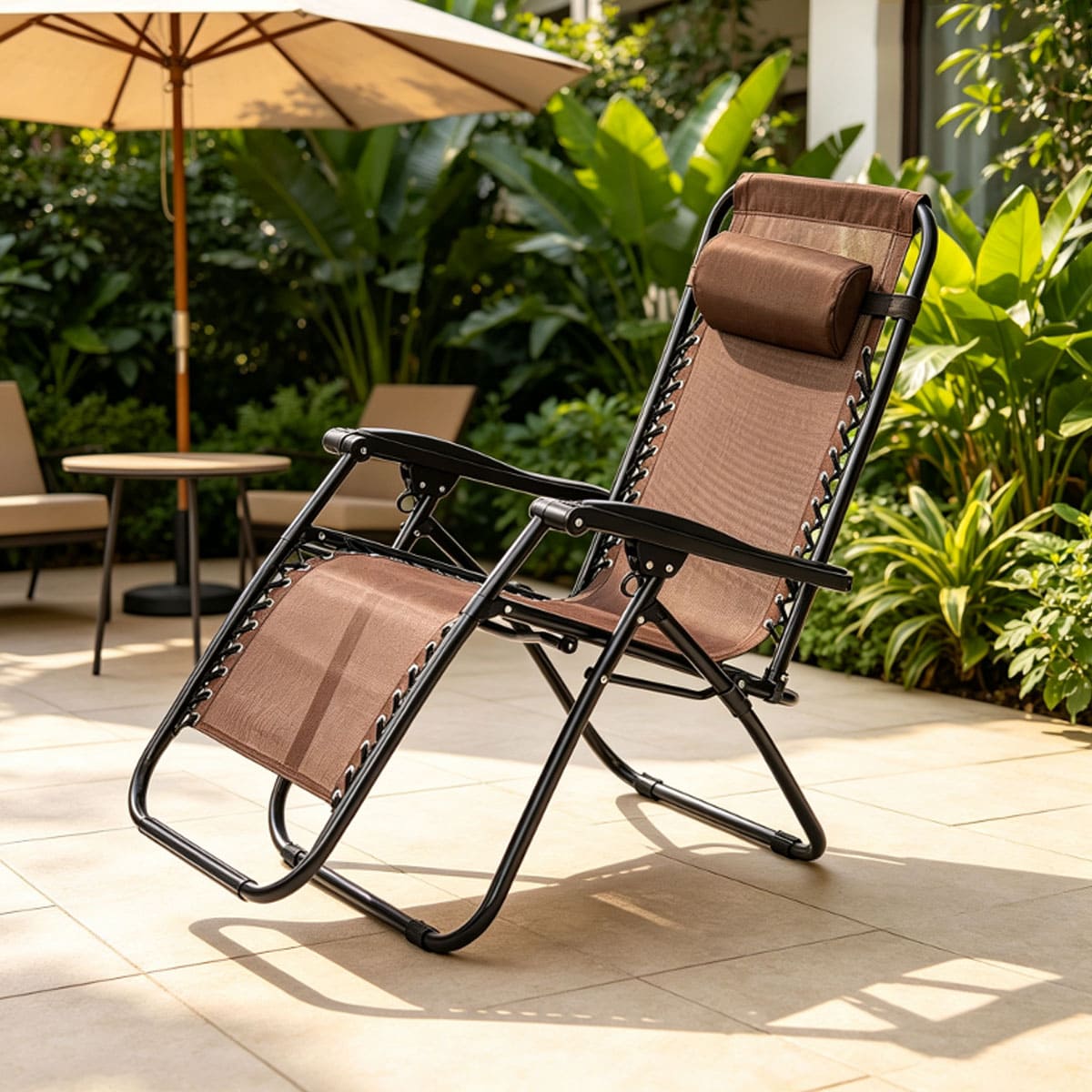 Outdoor Lounge Chairs with Cup Holder