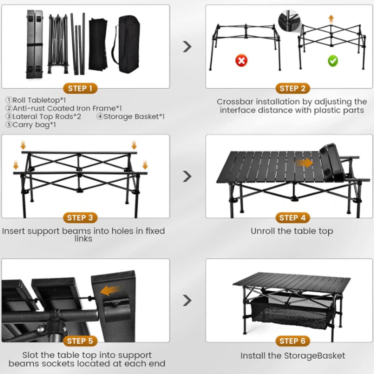 Outdoor multifunctional portable folding table