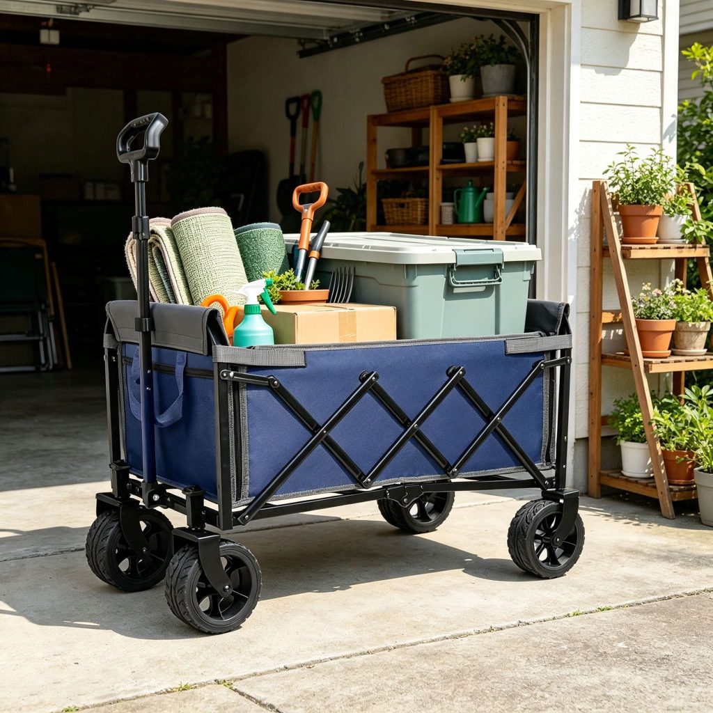 Lightweight Folding Utility Cart with Wheels
