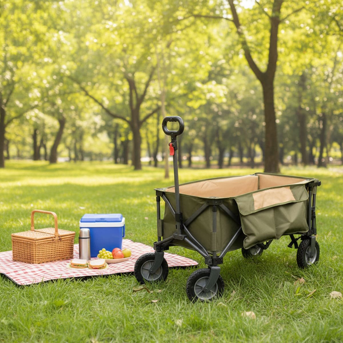 Folding Utility Garden Cart Wagon for Sports
