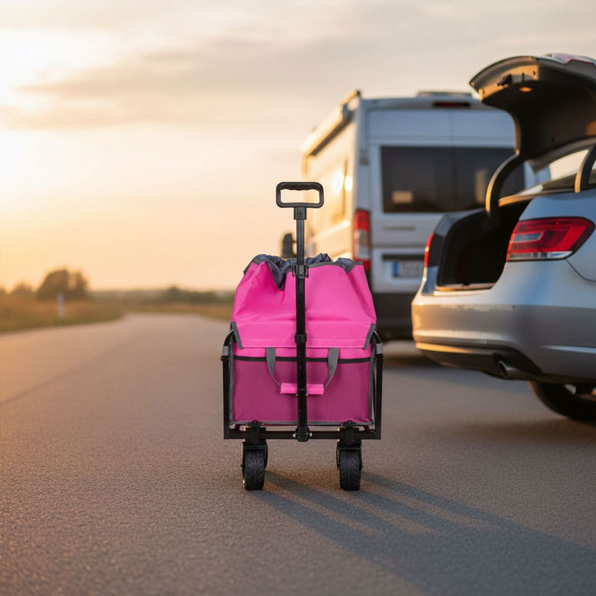 Four-Wheel Collapsible Foldable Wagon Cart