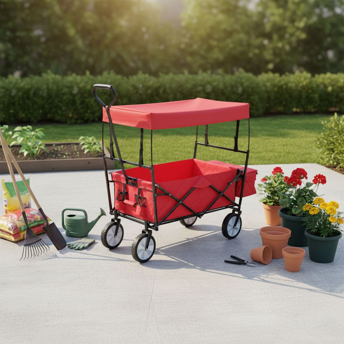 Foldable Roll Container Outdoor Camping Cart