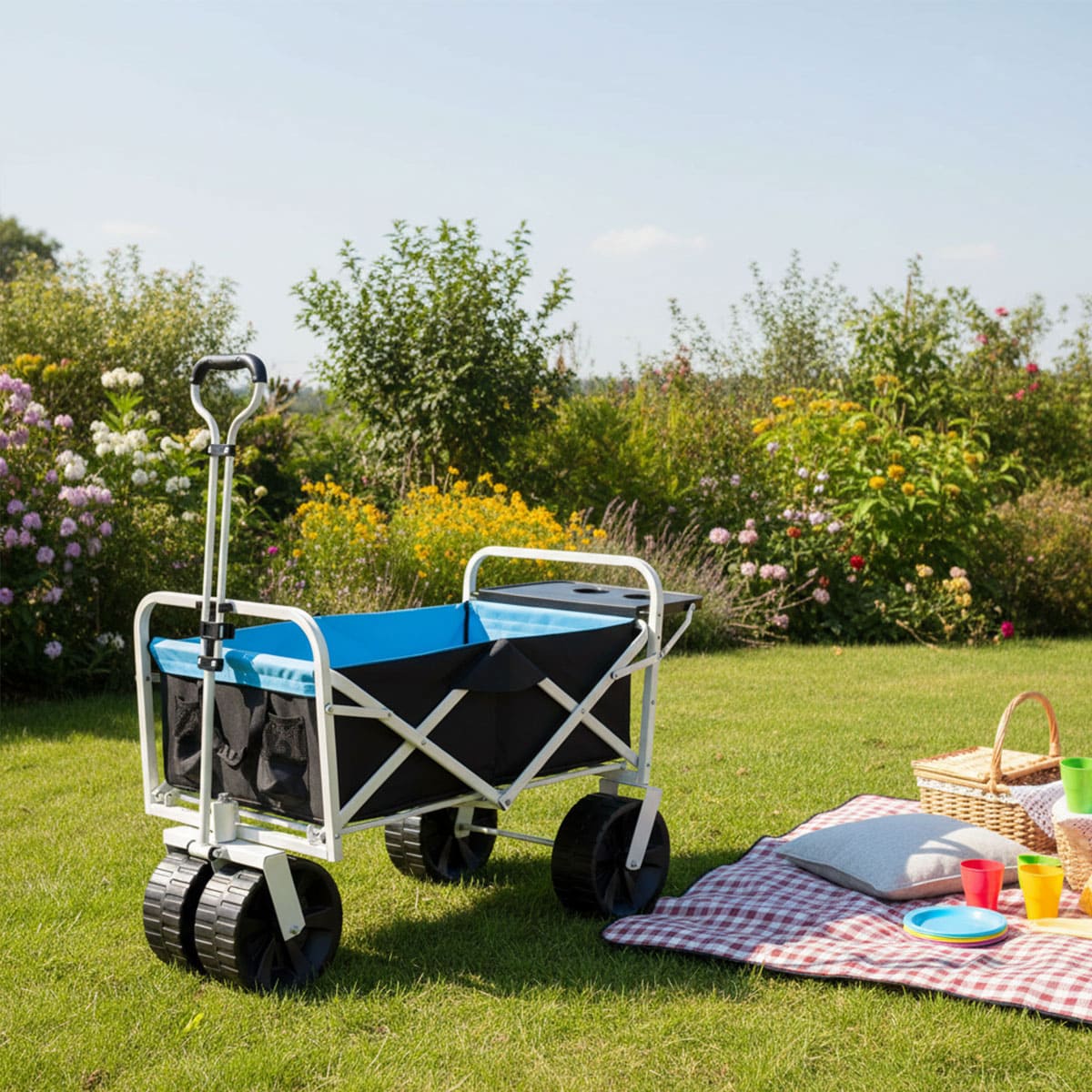 Folding Wagon Garden Shopping Beach Cart