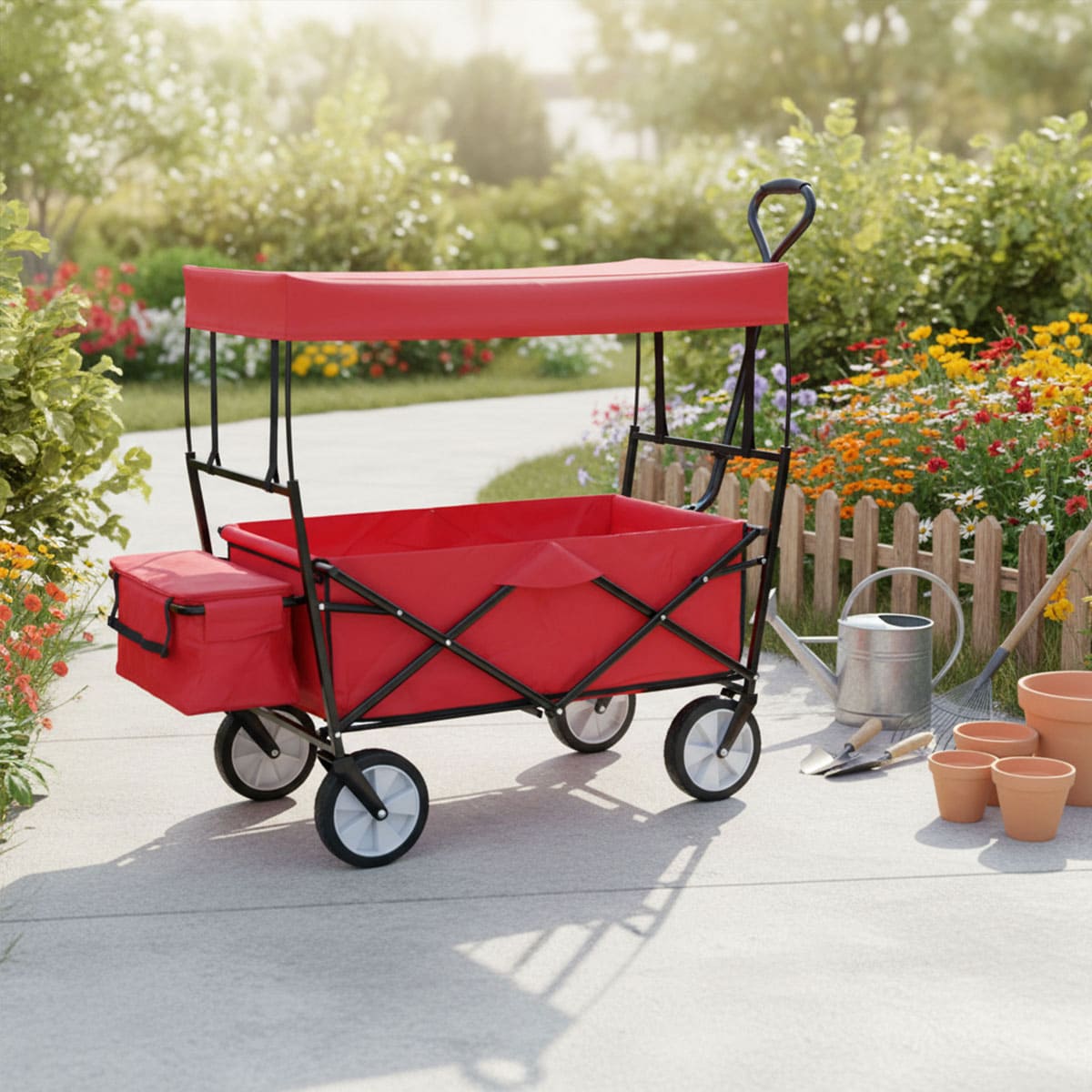Foldable Roll Container Outdoor Camping Cart