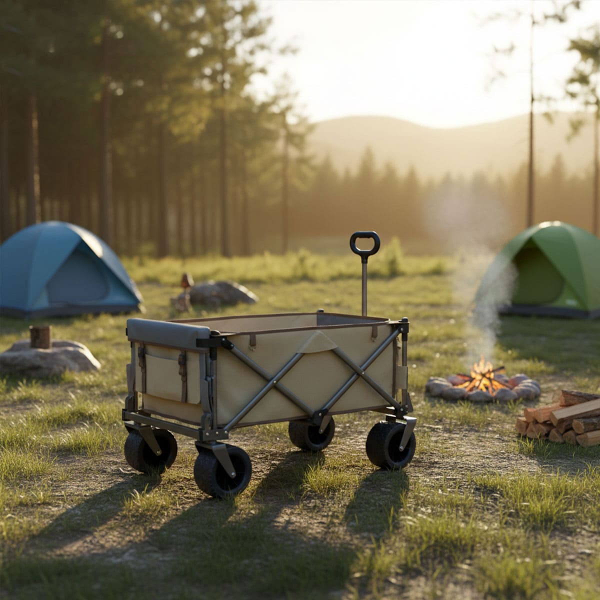 Four-Wheel Heavy Duty All-Terrain Utility Wagon Cart