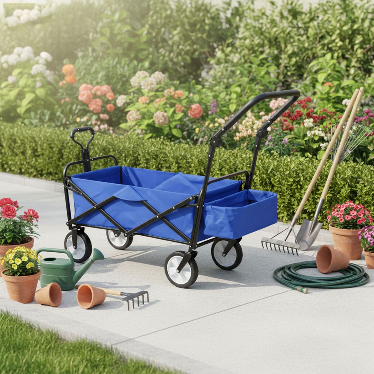 Foldable Picnic & Camping Wagon for Hiking