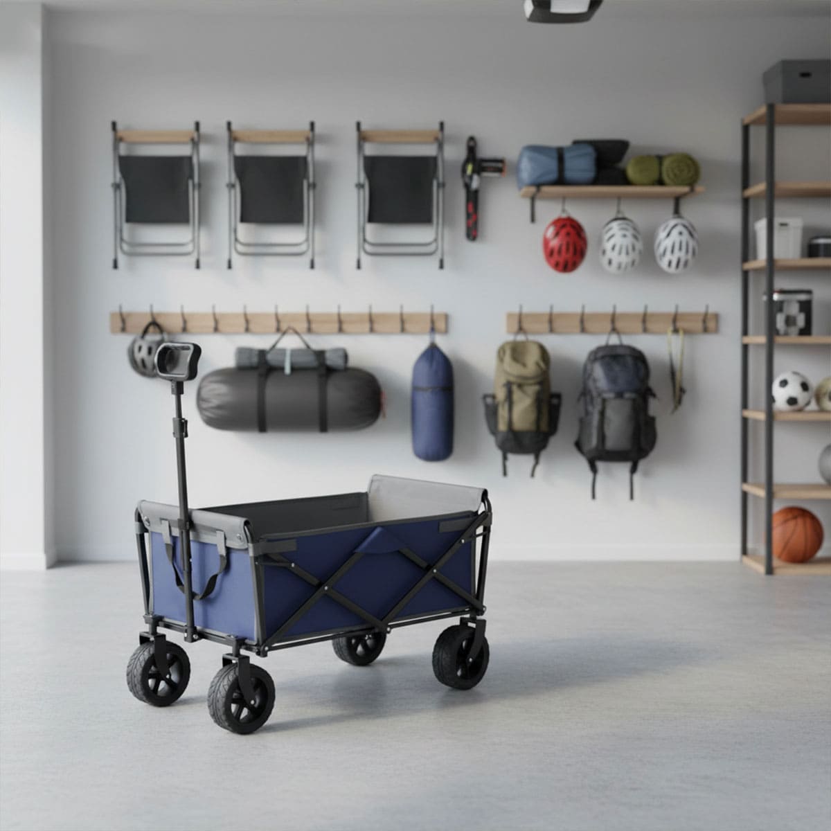 Lightweight Folding Utility Cart with Wheels