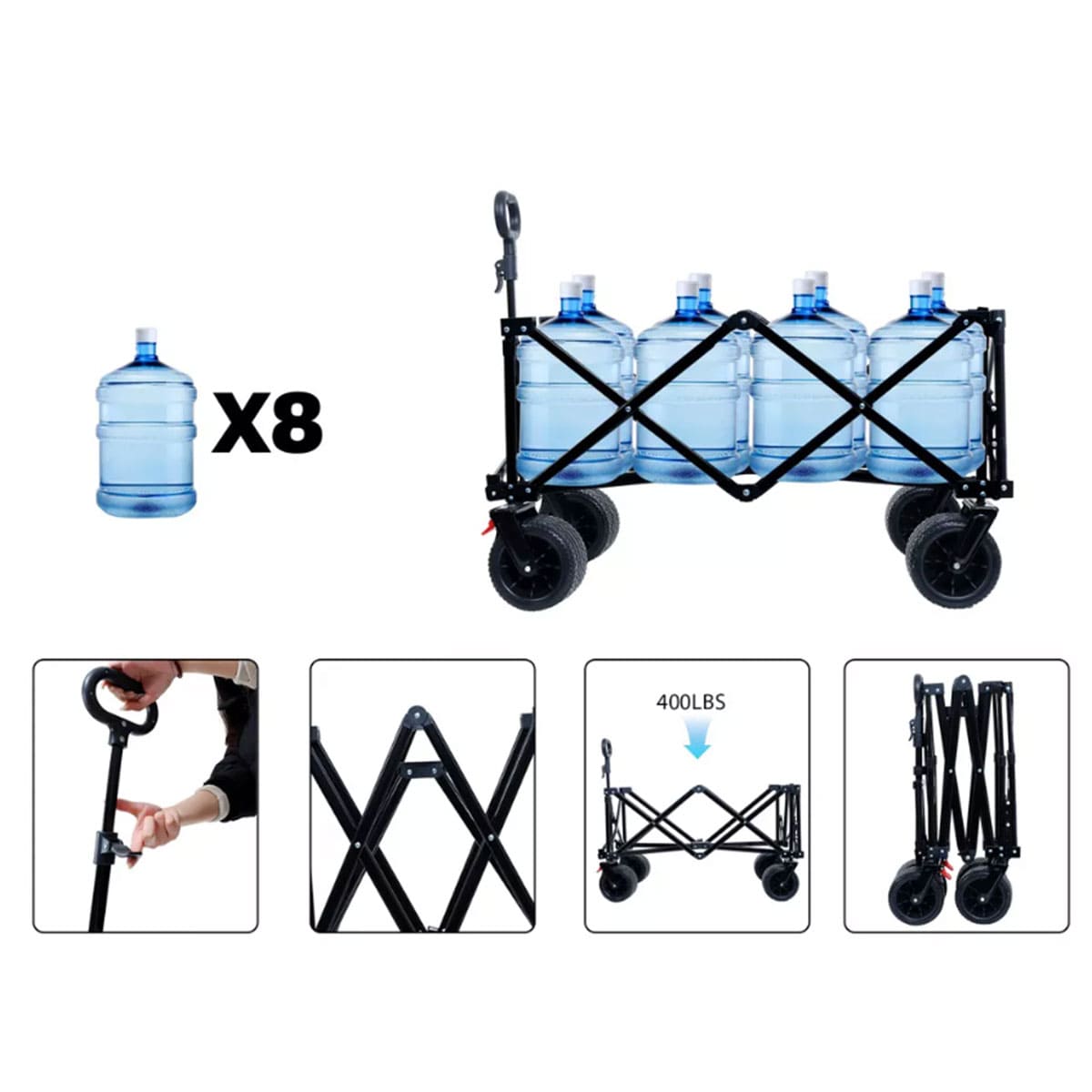 All-Terrain Folding Utility Heavy-Duty Shopping Cart