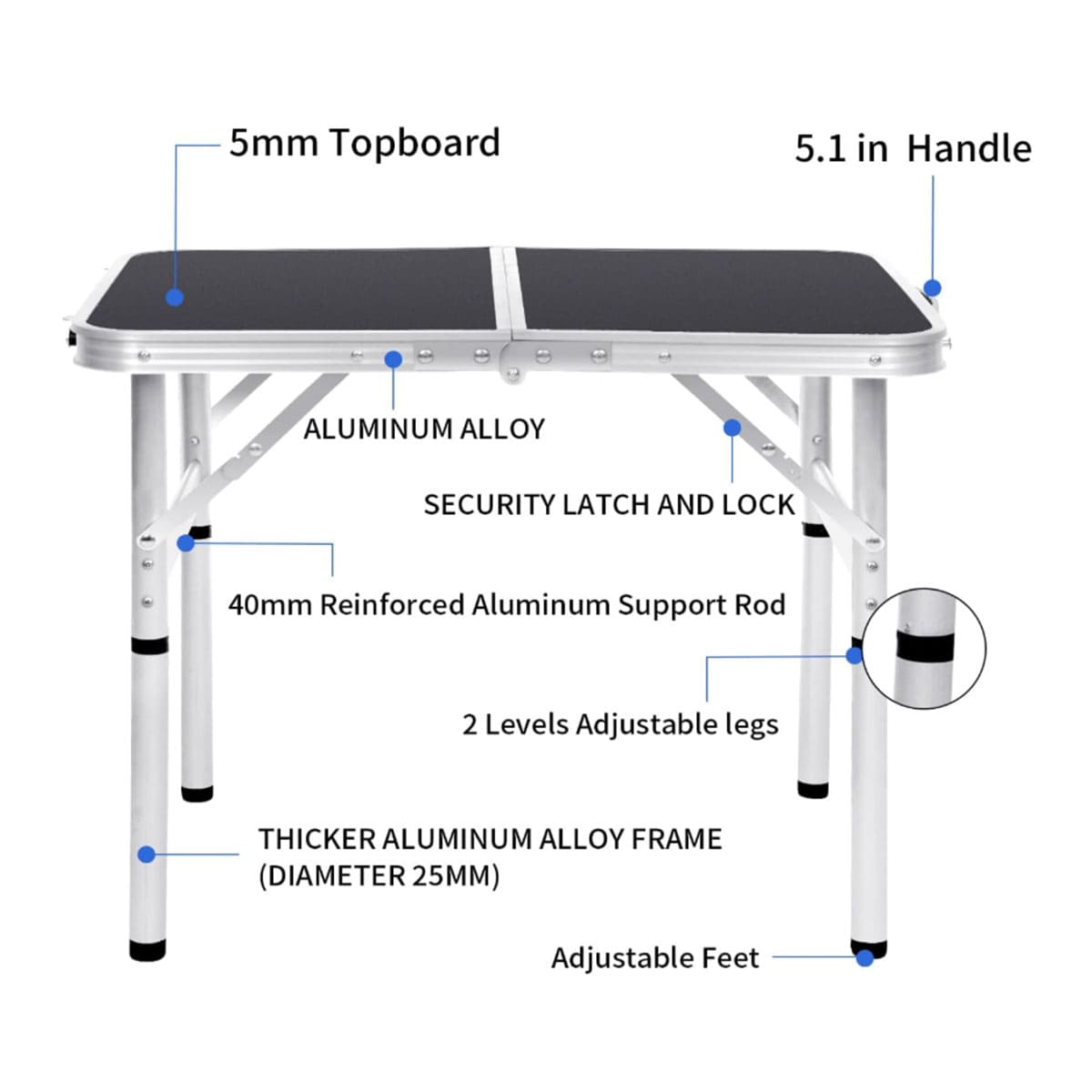 Adjustable Outdoor Beach table