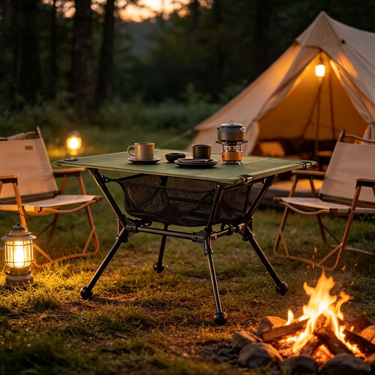 Lightweight portable folding table