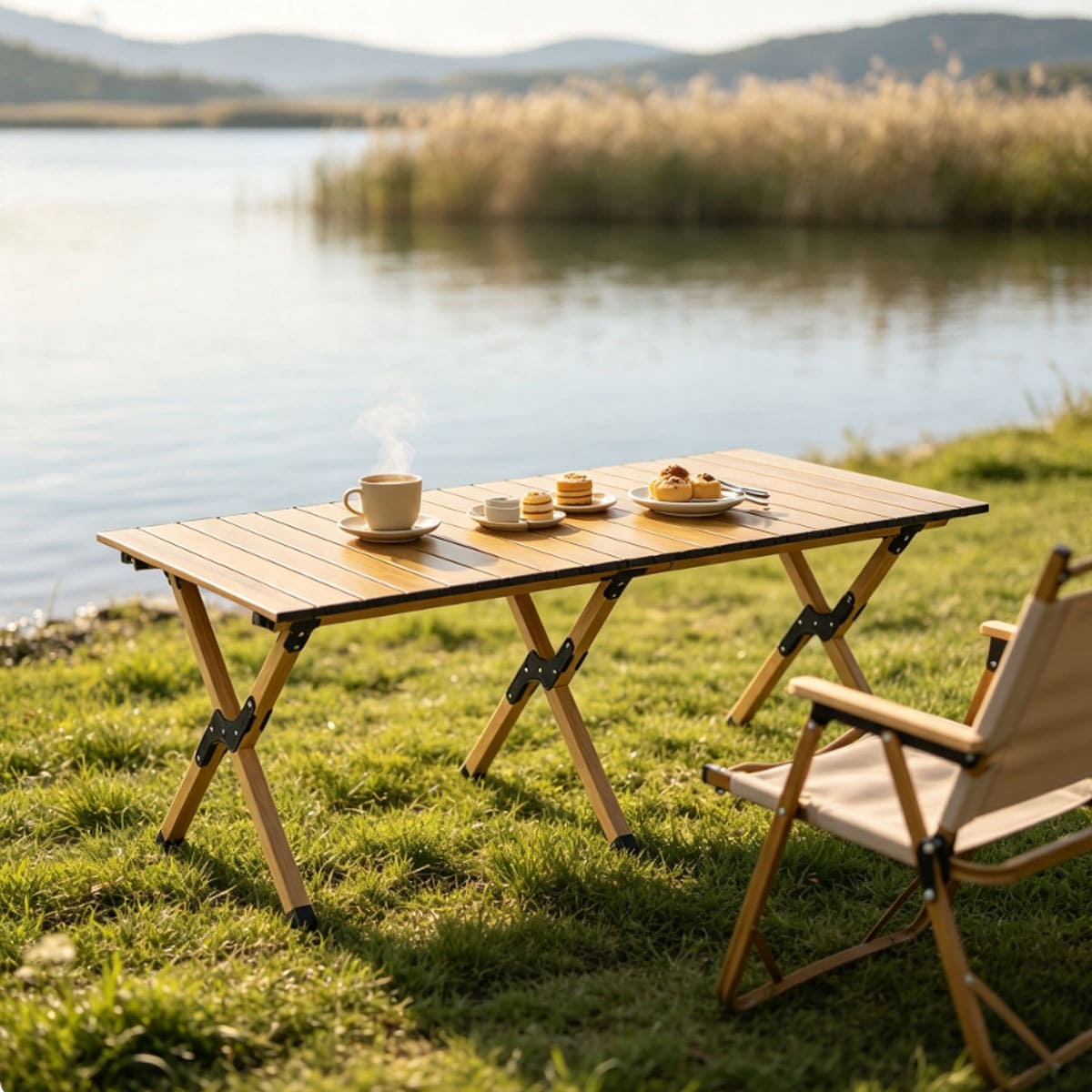 Bamboo Folding Camping Table
