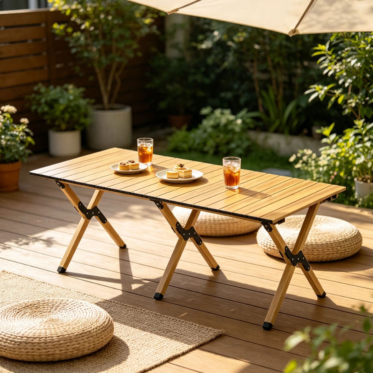 Bamboo Folding Camping Table