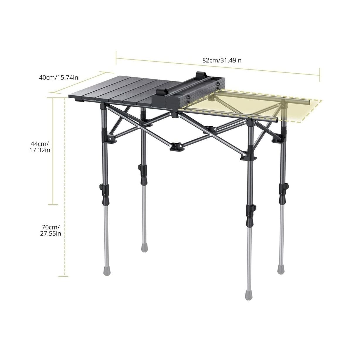 Compact Aluminum Folding Camping Table