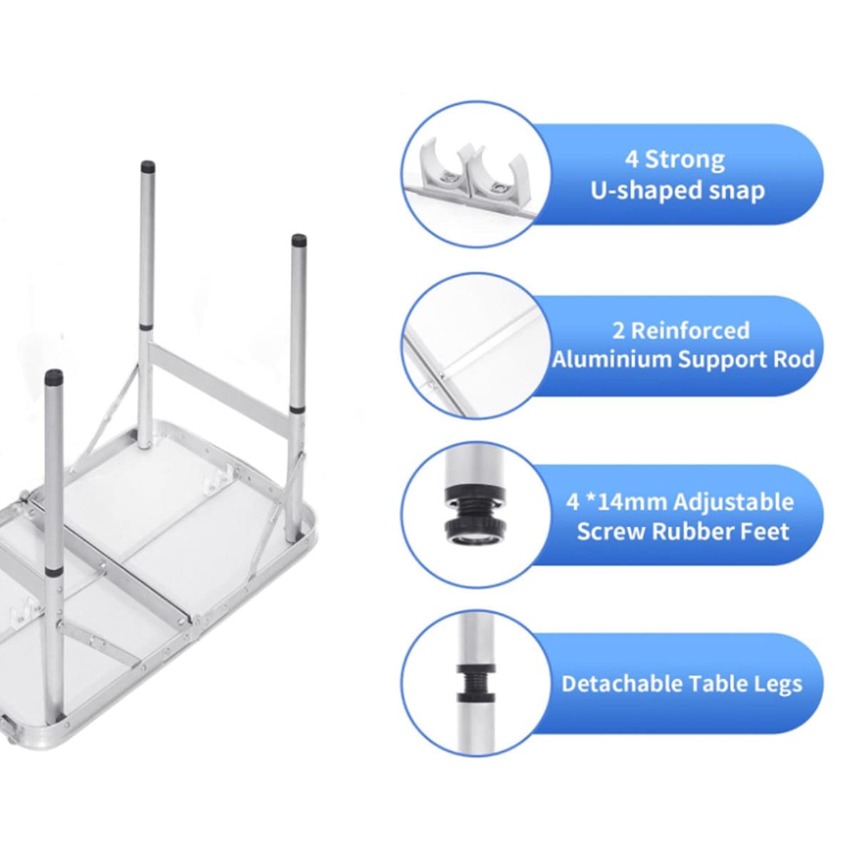 Lightweight Aluminum Folding Camping Table