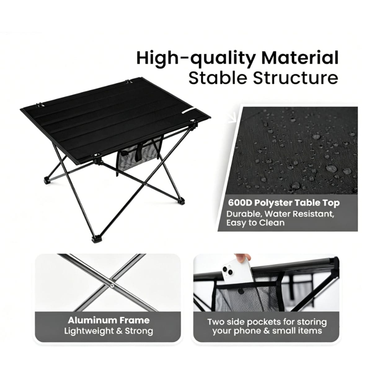 Folding Outdoor Aluminum Camping Table