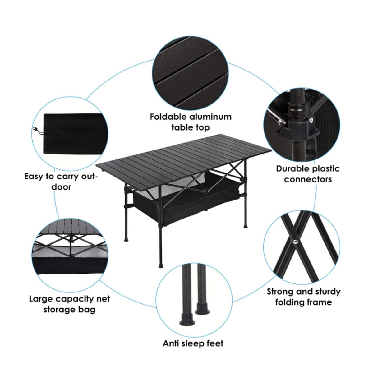 Large Size Outdoor Folding Camping Table