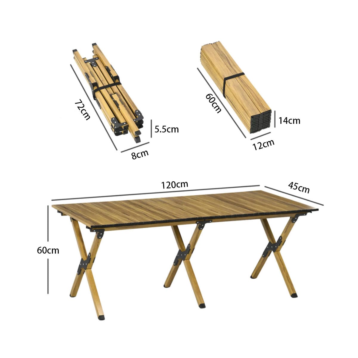 Bamboo Folding Camping Table