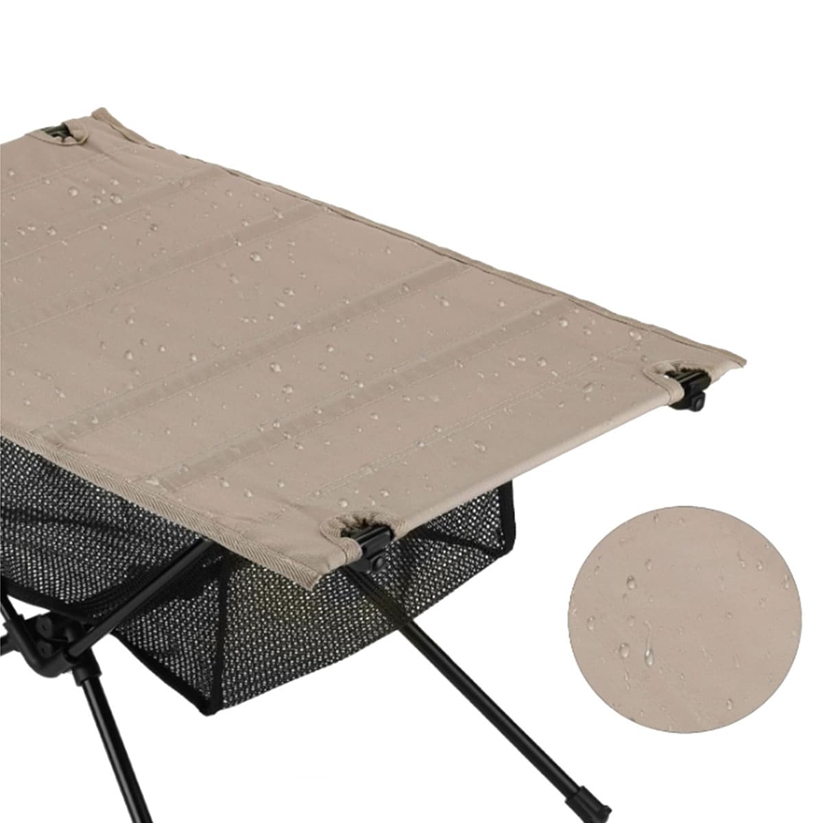 Portable folding table with cloth cover
