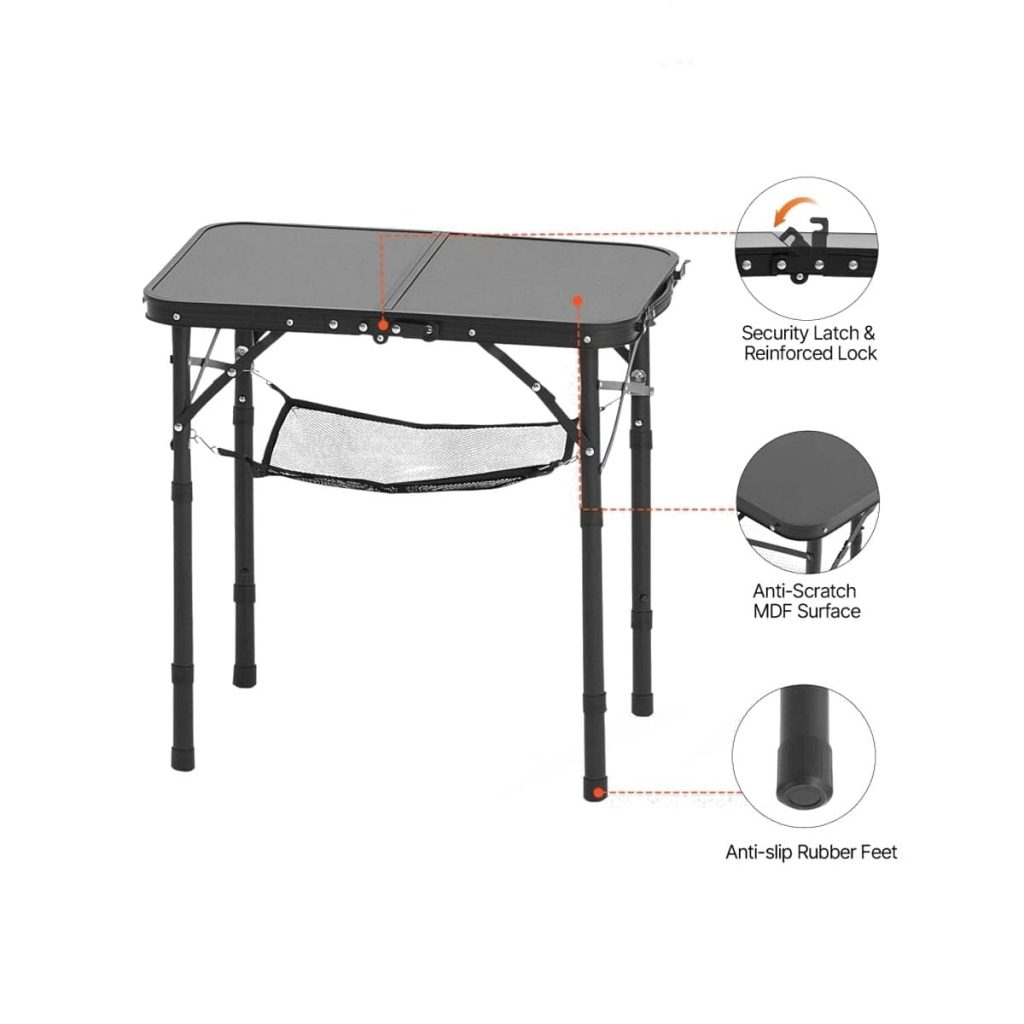 Lightweight Aluminum Folding Camping Table