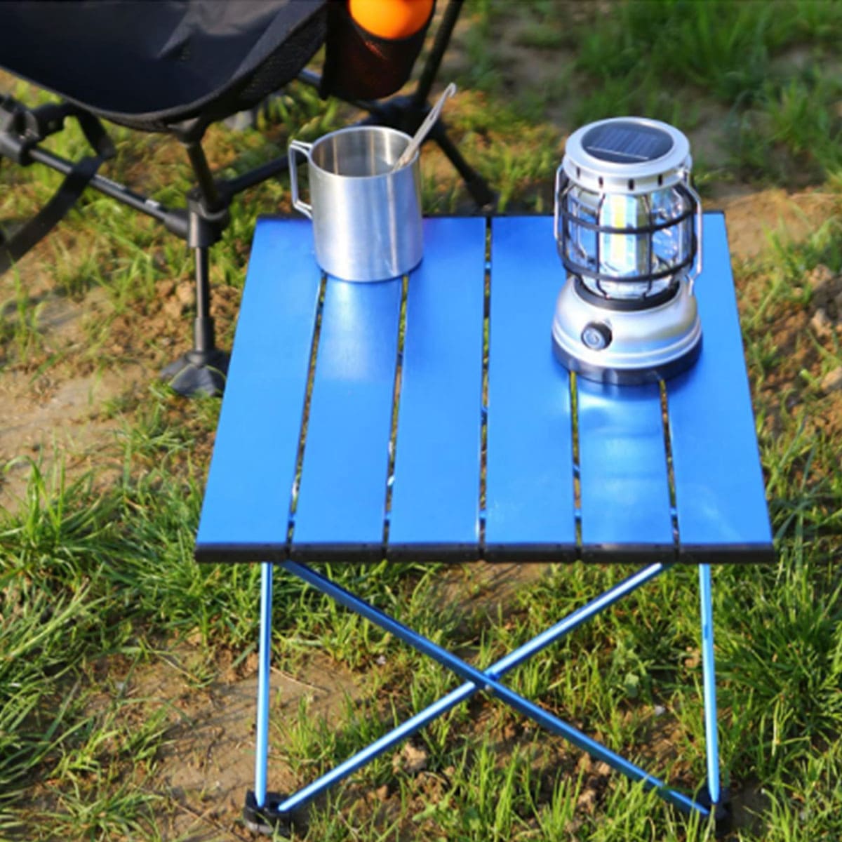 Outdoor hiking picnic chair on the beach