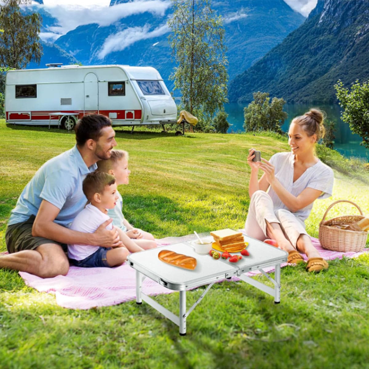 Lightweight Aluminum Folding Camping Table