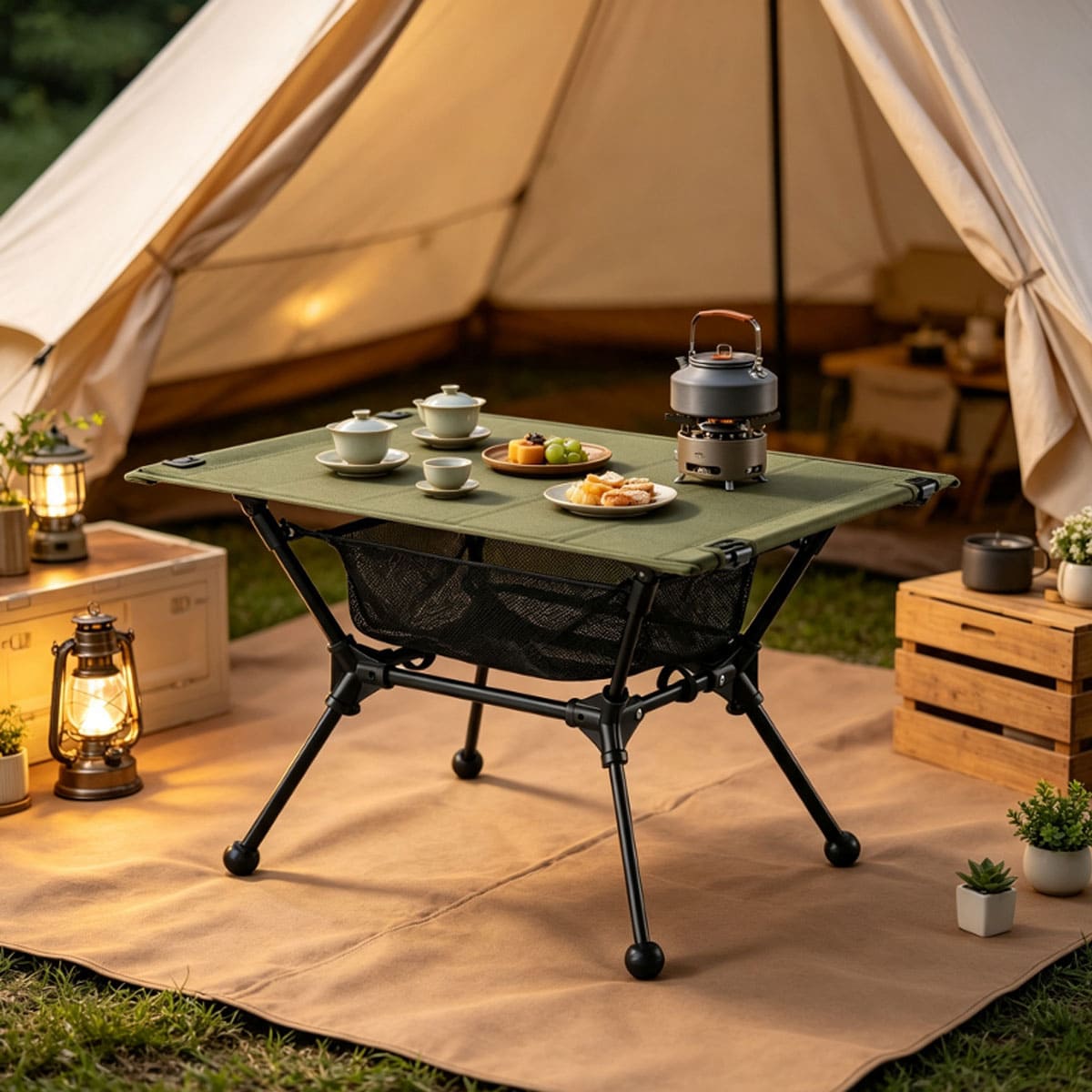 Lightweight portable folding table