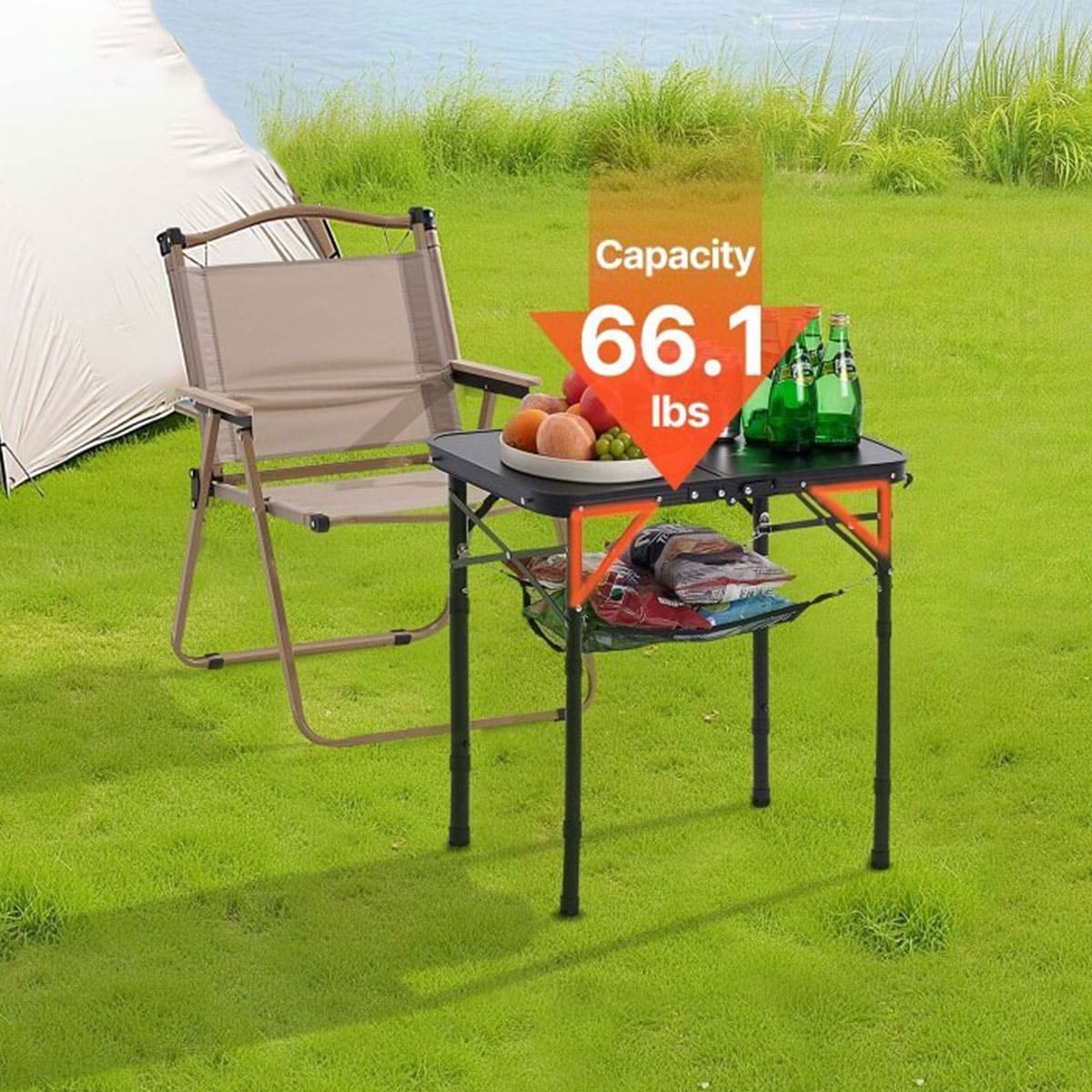 Lightweight Aluminum Folding Camping Table