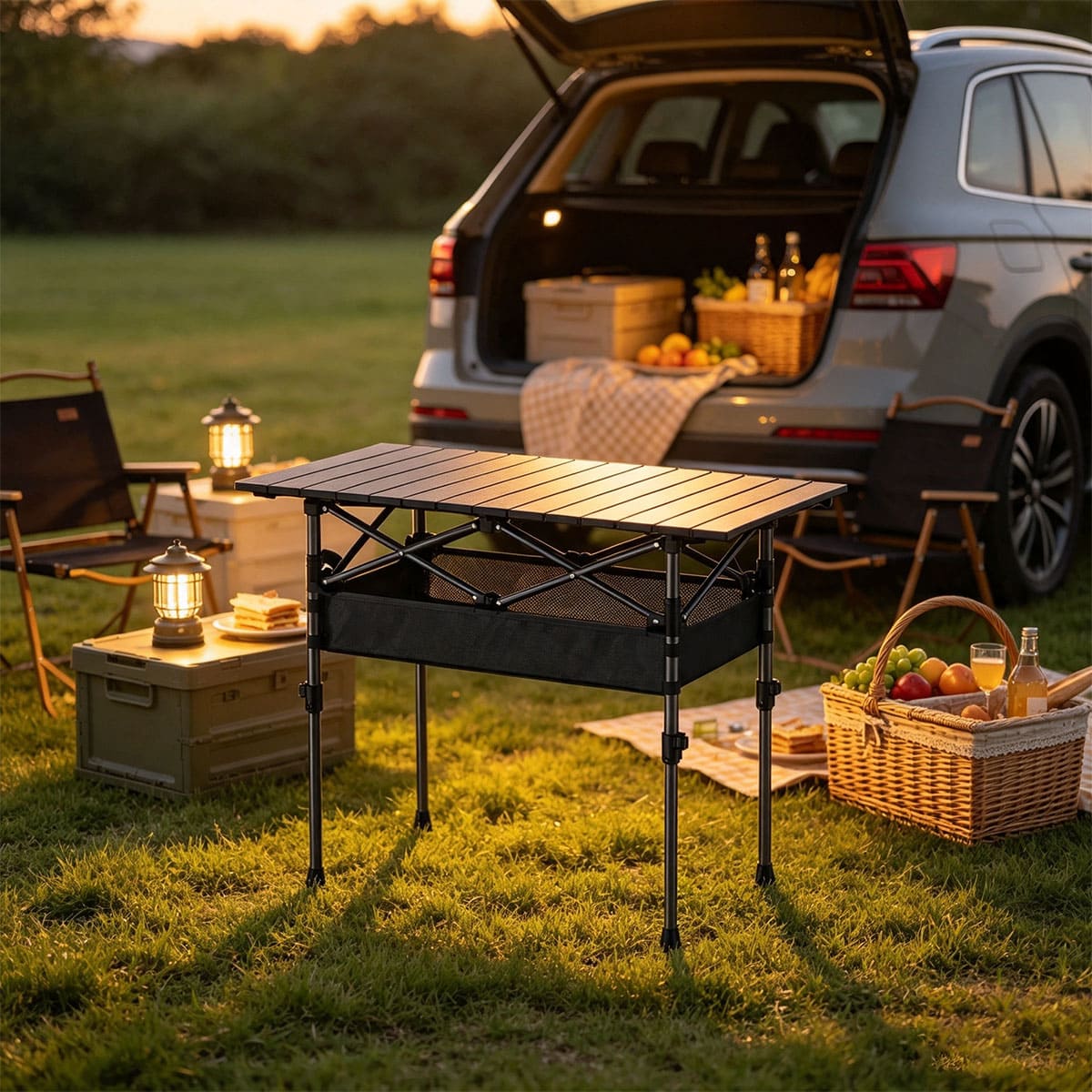 Compact Aluminum Folding Camping Table