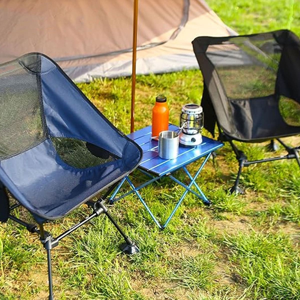 Outdoor hiking picnic chair on the beach