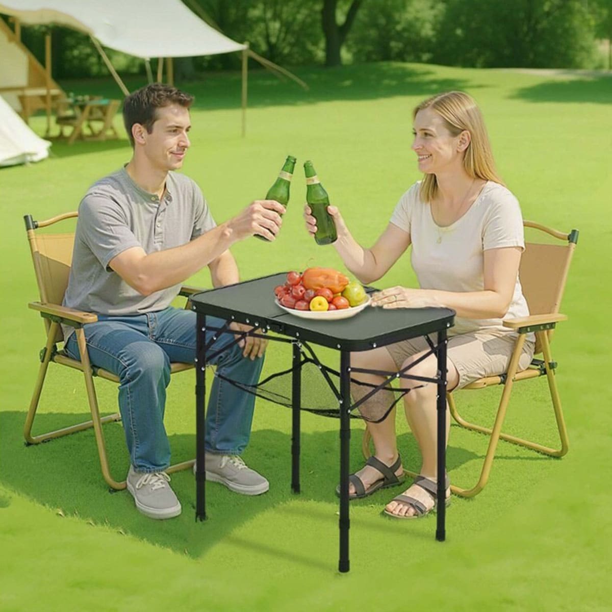 Lightweight Aluminum Folding Camping Table