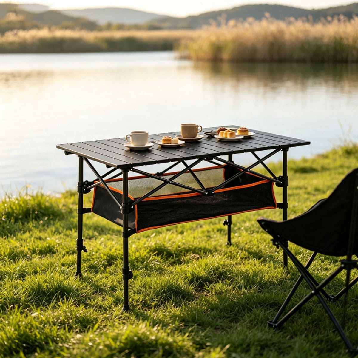 Portable Adjustable Height Folding Table