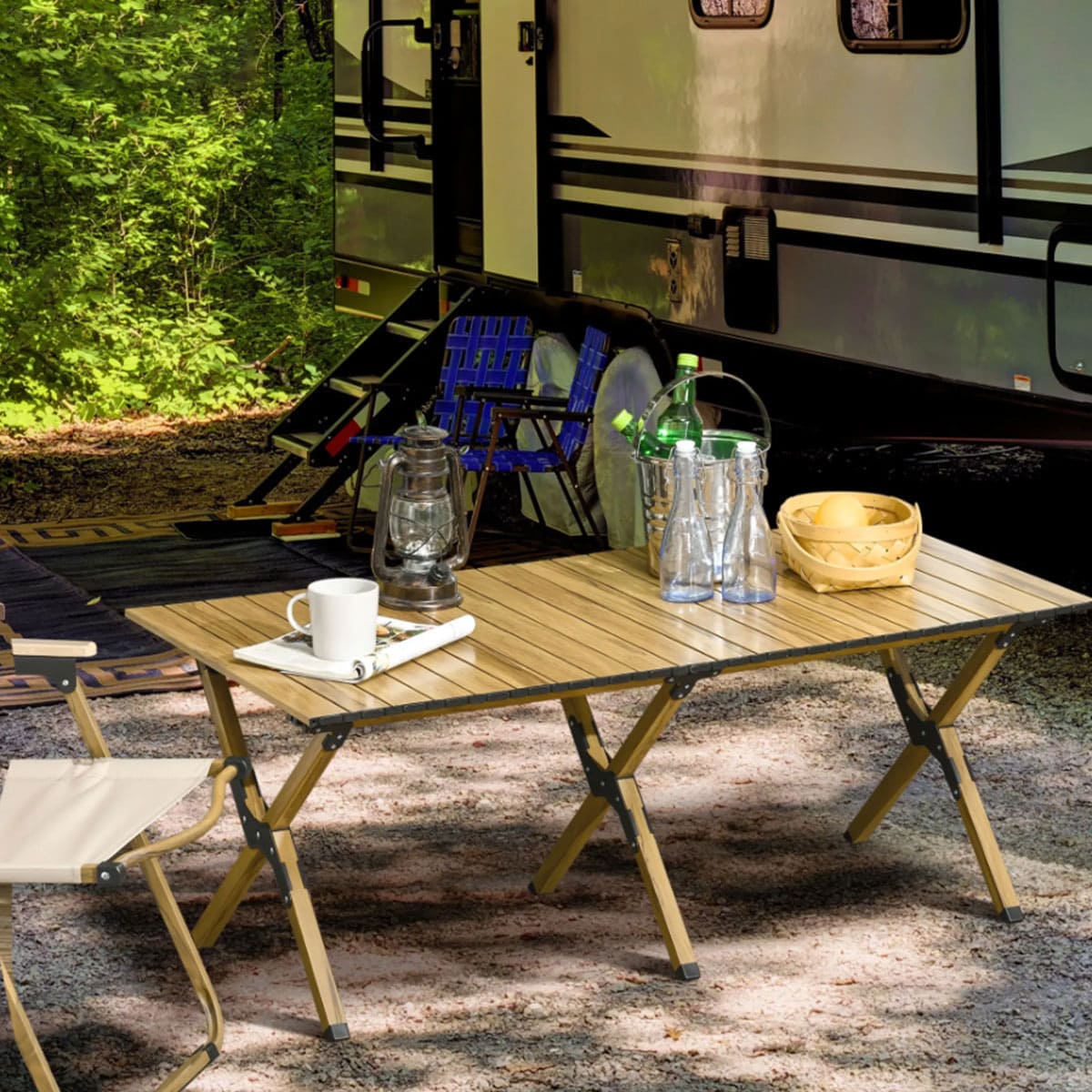 Bamboo Folding Camping Table