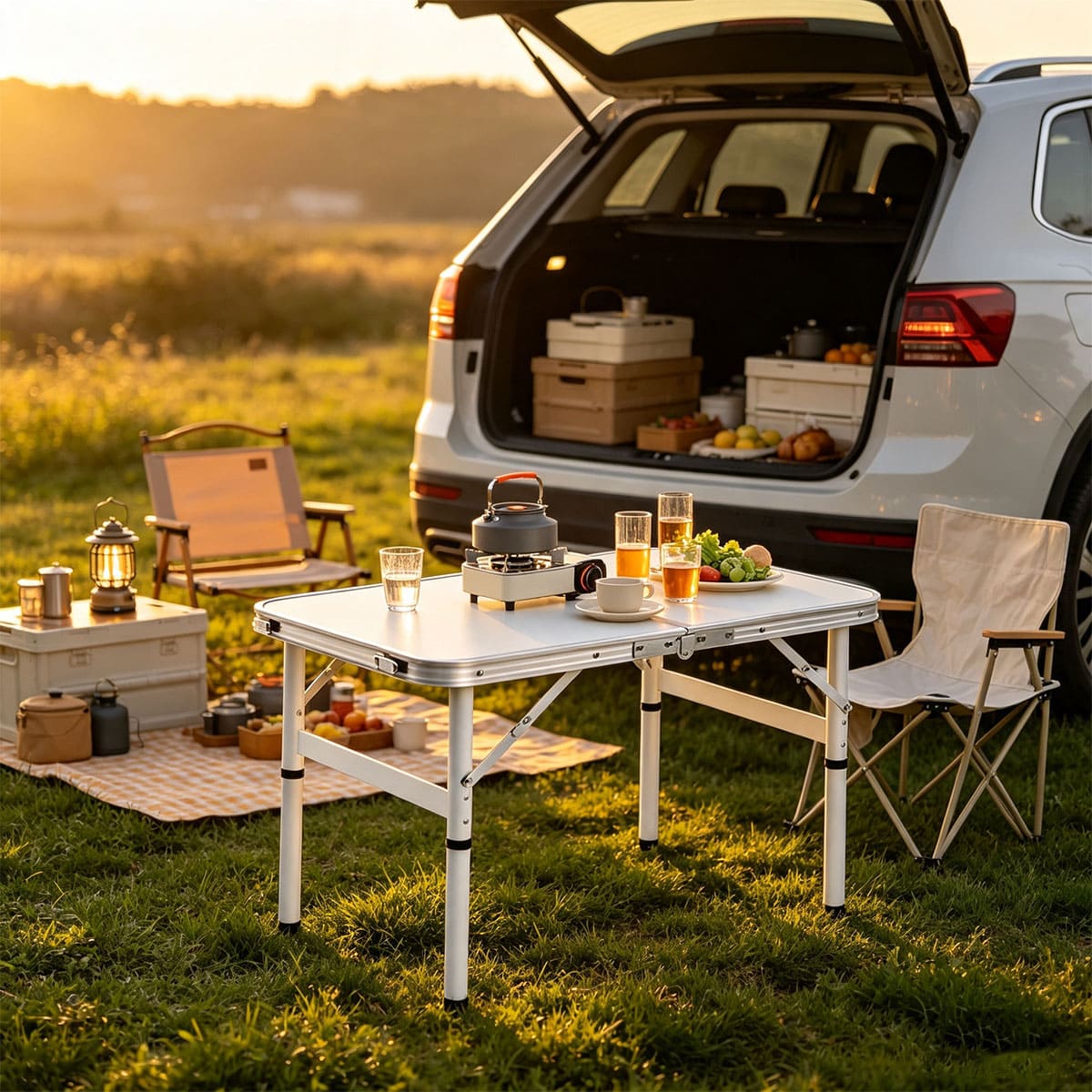 Lightweight Aluminum Folding Camping Table