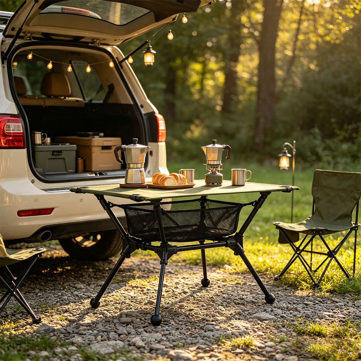 Lightweight portable folding table