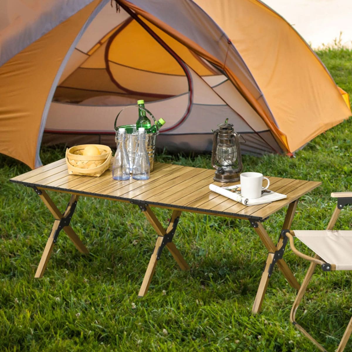 Bamboo Folding Camping Table