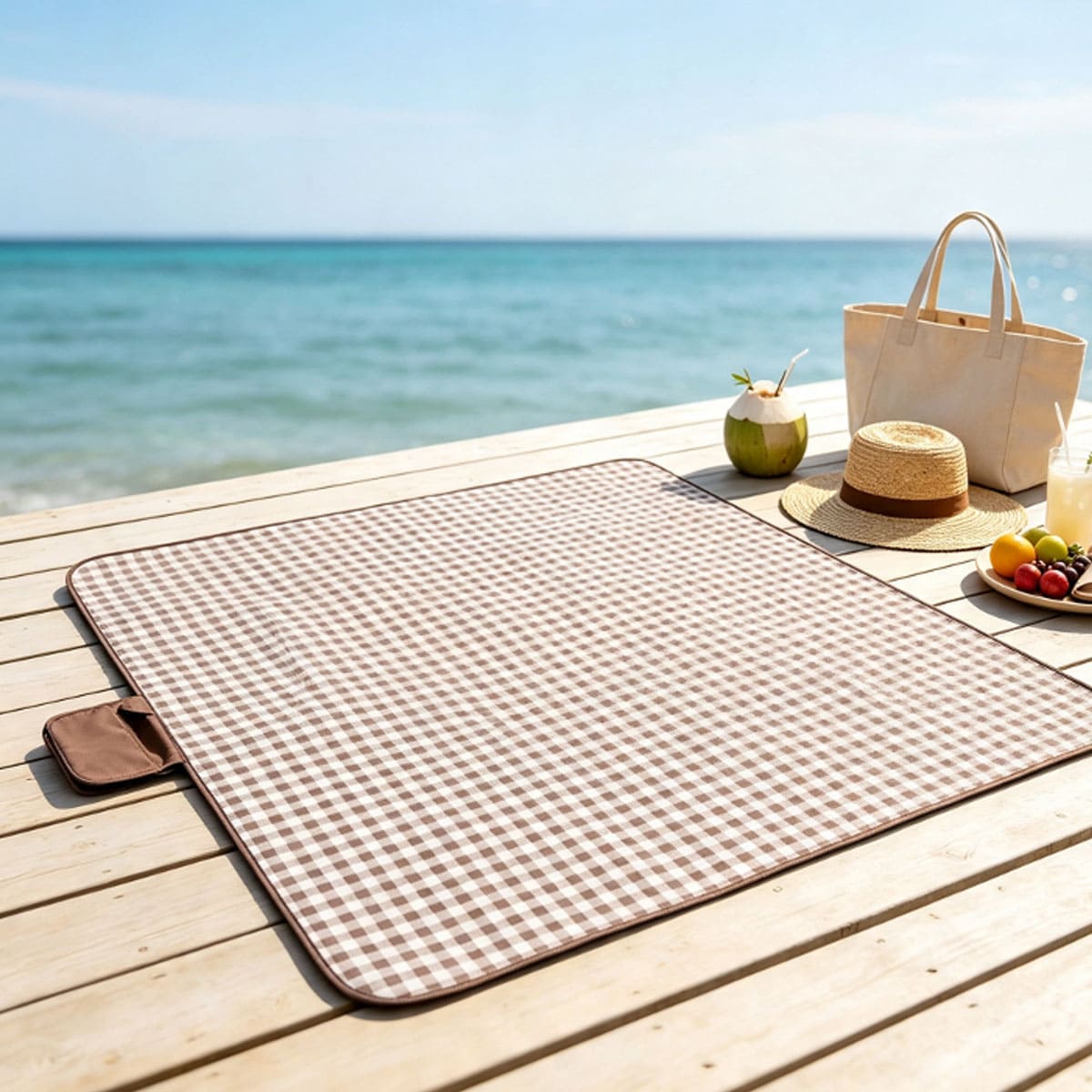 Waterproof Picnic Blanket with Carry Strap