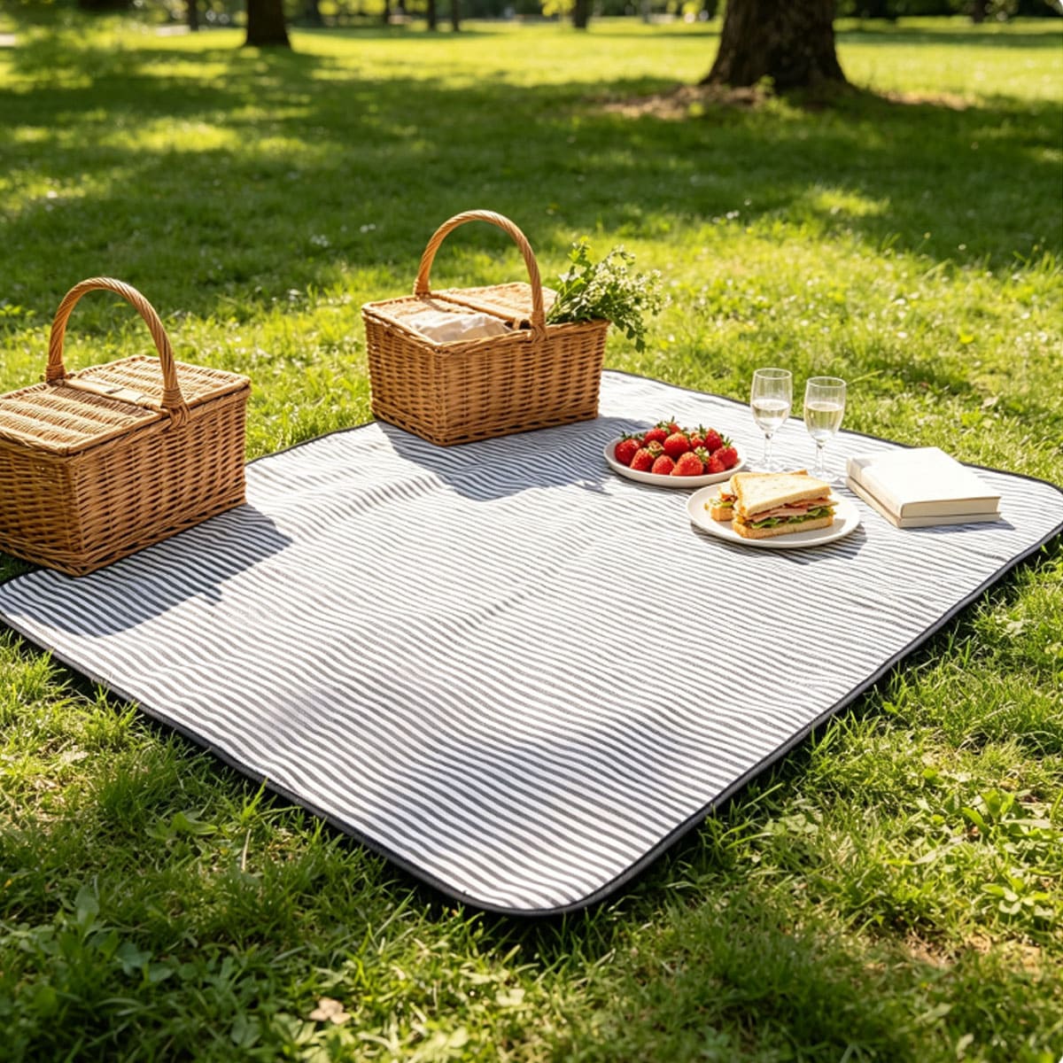 Portable Waterproof Picnic Blanket with Carry Strap