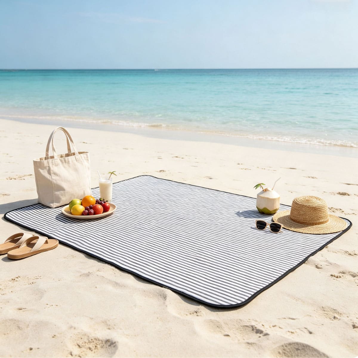 Portable Waterproof Picnic Blanket with Carry Strap
