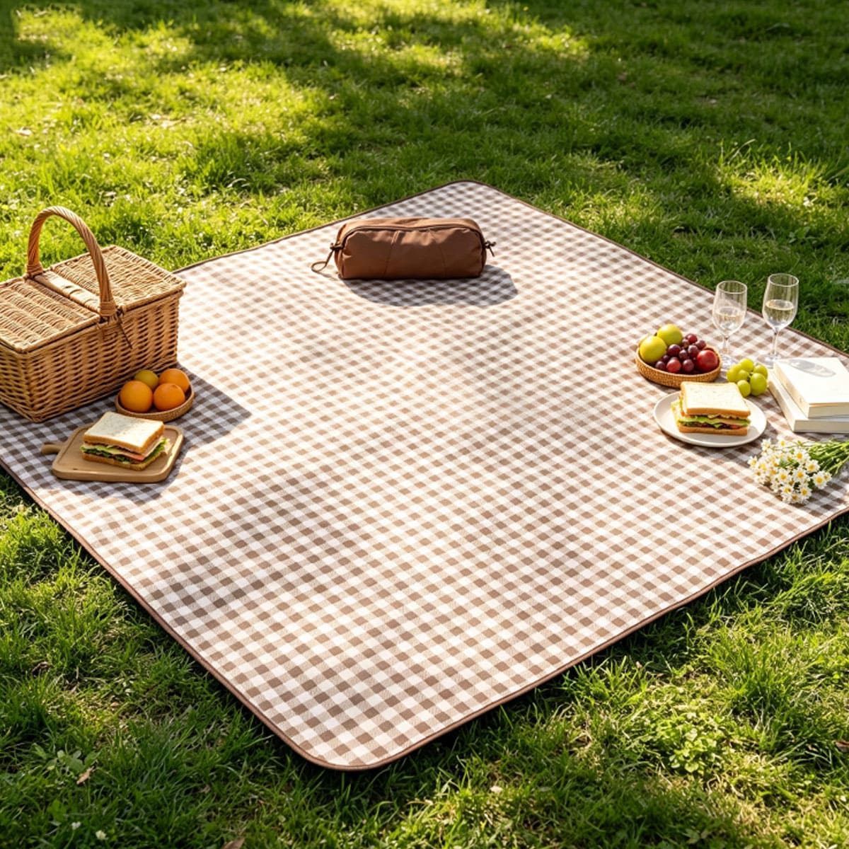 Waterproof Picnic Blanket with Carry Strap