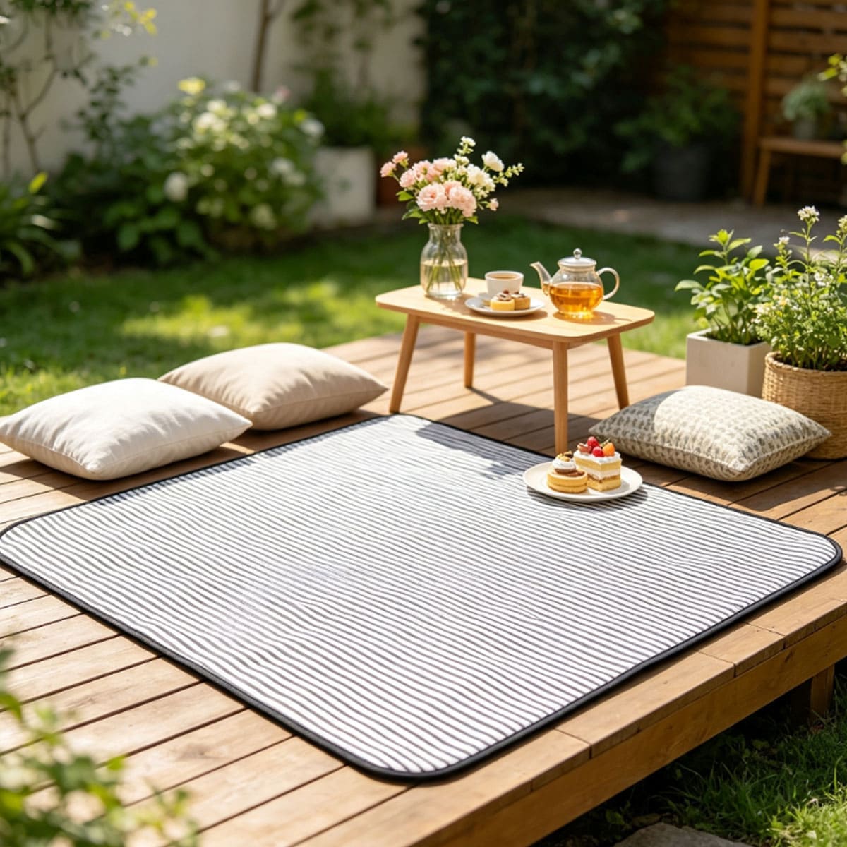 Portable Waterproof Picnic Blanket with Carry Strap
