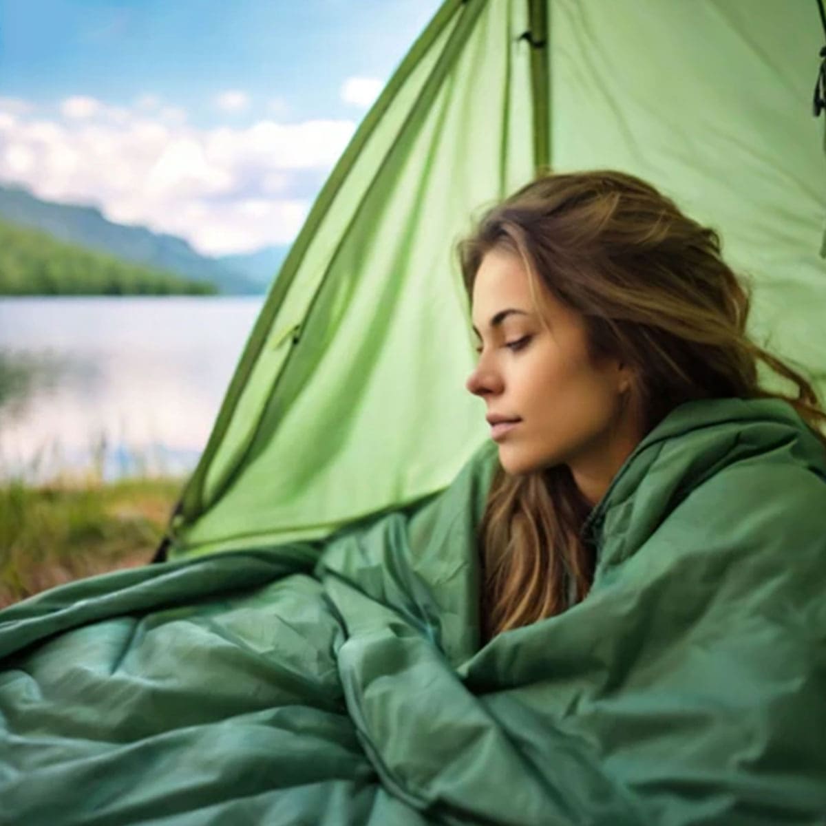 Adult Cold Weather Envelope Type Sleeping Bag